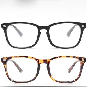 Blue Light Blocking Glasses Computer Reading/TV/Phones Black/Tortoise Shell Duo